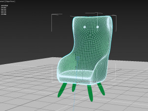 stylish armchair Model 3D