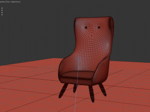 stylish armchair Model 3D