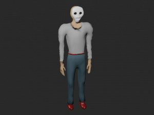 man in mask 3D 模型