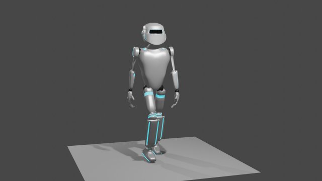 robot blender with armature 3D in Robot 3DExport
