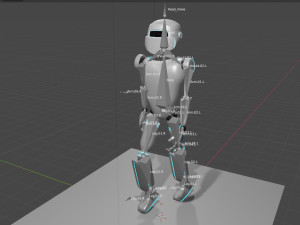 robot blender with armature 3D Model