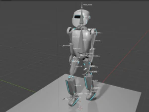 robot blender with armature 3D Model