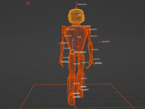 robot blender with armature 3D Model