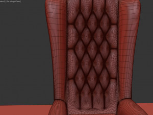 chesterfield premium armchair 3D Model