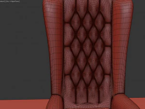 chesterfield premium armchair 3D Model