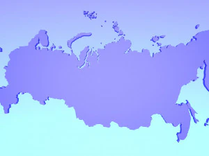 Карта России 3D Модель