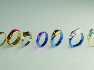 Seven rings from Dota 3D Models