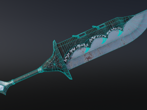 Two-handed sword Model 3D