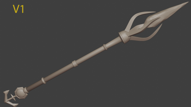 Jaina proudmoore staff 3D-printmodel .c4d .max .obj .3ds .fbx .stl .blend 