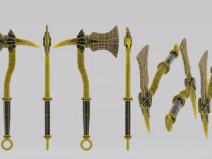 Dragon Bone Ax from Skyrim 3D Model