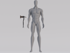 Dragon Bone Ax from Skyrim 3D 모델