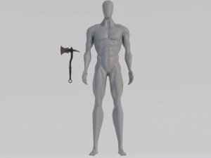 Dragon Bone Ax from Skyrim 3D Model
