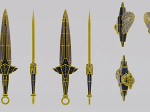 Dragon Bone blade from Skyrim 3D Model