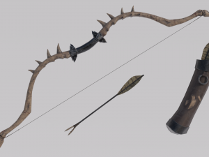 Dragon Bone Bow from Skyrim 3D Model