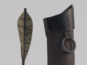 Dragon Bone Bow from Skyrim Model 3D