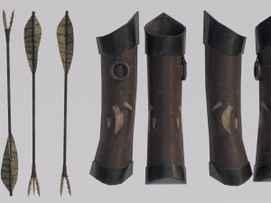 Dragon Bone Bow from Skyrim Model 3D