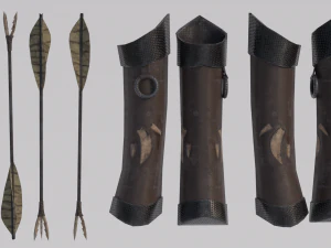 Dragon Bone Bow from Skyrim 3D Model
