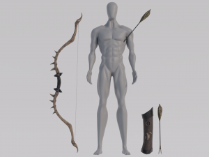 Dragon Bone Bow from Skyrim Model 3D