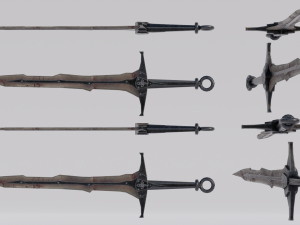 Dragon Bone Sword from Skyrim 3D 模型
