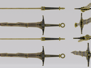 Dragon Bone Sword from Skyrim 3D 模型