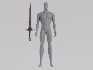 Dragon Bone Sword from Skyrim 3D 模型