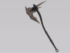 Dragon Bone Two Handed Ax from Skyrim 3D Model