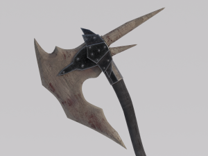 Dragon Bone Two Handed Ax from Skyrim 3D Модель