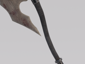 Dragon Bone Two Handed Ax from Skyrim 3D Модель