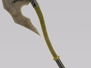 Dragon Bone Two Handed Ax from Skyrim 3D Модель
