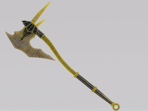 Dragon Bone Two Handed Ax from Skyrim 3D Модель