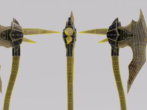 Dragon Bone Two Handed Ax from Skyrim 3D Модель