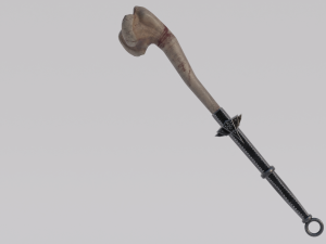 Dragon Bone Two Handed Mace from Skyrim 3D Model