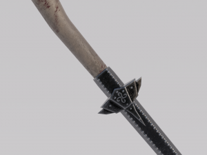 Dragon Bone Two Handed Mace from Skyrim 3D Model