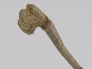 Dragon Bone Two Handed Mace from Skyrim 3D Model
