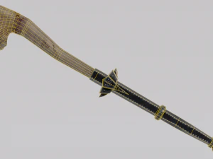 Dragon Bone Two Handed Mace from Skyrim 3D Model