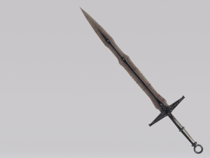 Dragon Bone Two Handed Sword from Skyrim 3D Model
