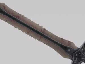Dragon Bone Two Handed Sword from Skyrim Modelo 3D