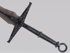 Dragon Bone Two Handed Sword from Skyrim Modelo 3D