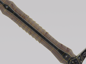 Dragon Bone Two Handed Sword from Skyrim Modelo 3D