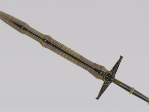 Dragon Bone Two Handed Sword from Skyrim Modelo 3D