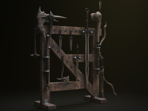 Dragon Bone Weapon Set from Skyrim 3D Model
