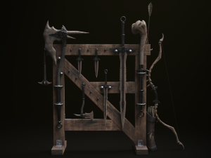 Dragon Bone Weapon Set from Skyrim 3D Model