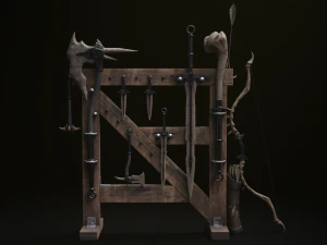 Dragon Bone Weapon Set from Skyrim 3D Model