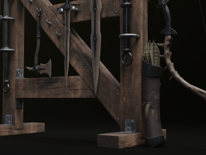 Dragon Bone Weapon Set from Skyrim 3D Model