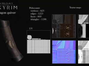 Dragon Bone Weapon Set from Skyrim 3D Model