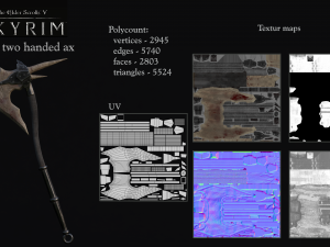 Dragon Bone Weapon Set from Skyrim 3D Model