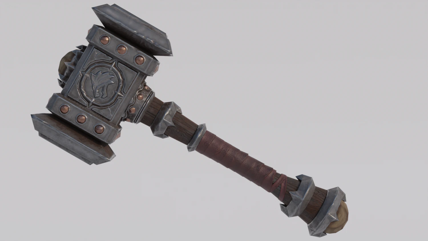 Doomhammer from WoW 3D Model .c4d .max .obj .3ds .fbx .stl .blend