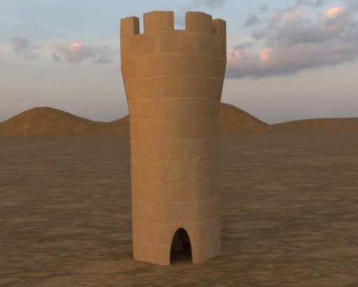 medieval tower 3D Модель .c4d .max .obj .3ds .fbx .stl .blend 