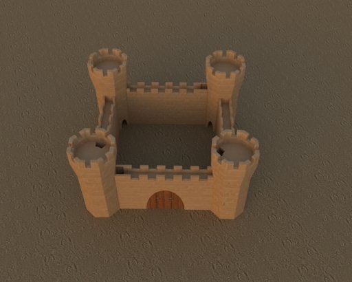 medieval castle Modelo 3D .c4d .max .obj .3ds .fbx .stl .blend 