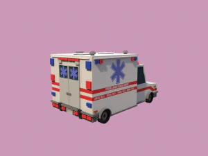 Lowpoly Ambulance 3D Model
